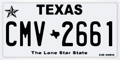 TX license plate CMV2661