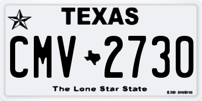 TX license plate CMV2730
