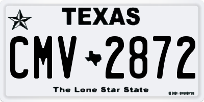 TX license plate CMV2872