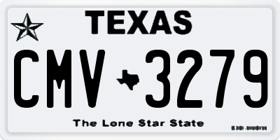 TX license plate CMV3279