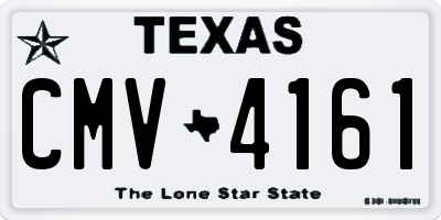 TX license plate CMV4161