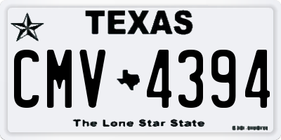 TX license plate CMV4394