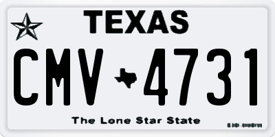 TX license plate CMV4731