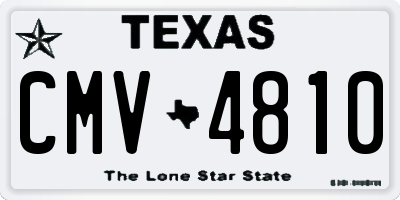 TX license plate CMV4810