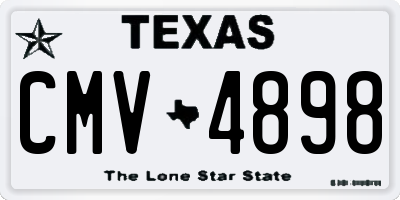 TX license plate CMV4898