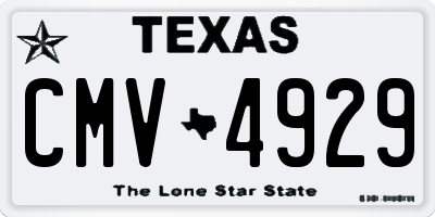 TX license plate CMV4929