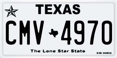 TX license plate CMV4970