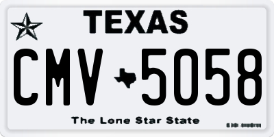 TX license plate CMV5058