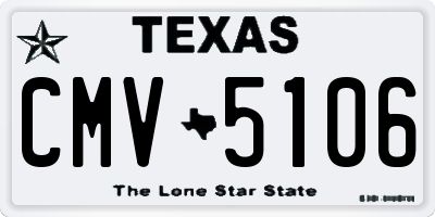 TX license plate CMV5106