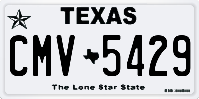 TX license plate CMV5429