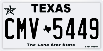 TX license plate CMV5449