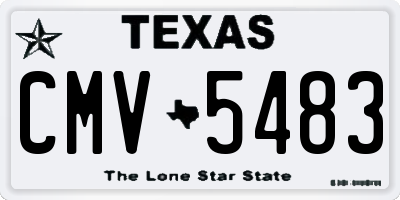 TX license plate CMV5483