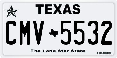 TX license plate CMV5532