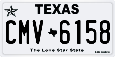 TX license plate CMV6158