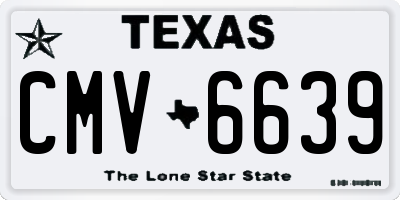 TX license plate CMV6639
