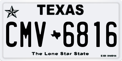 TX license plate CMV6816