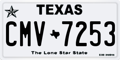 TX license plate CMV7253