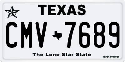 TX license plate CMV7689