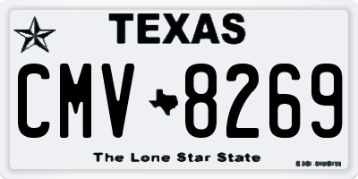 TX license plate CMV8269