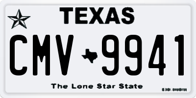 TX license plate CMV9941