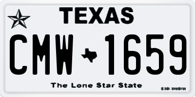 TX license plate CMW1659
