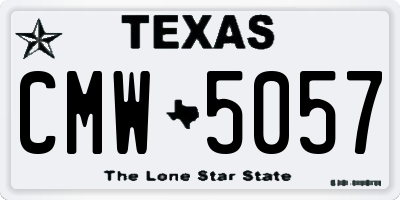 TX license plate CMW5057
