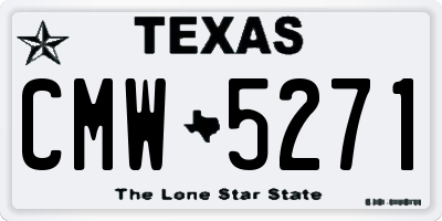 TX license plate CMW5271