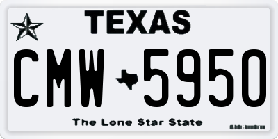 TX license plate CMW5950