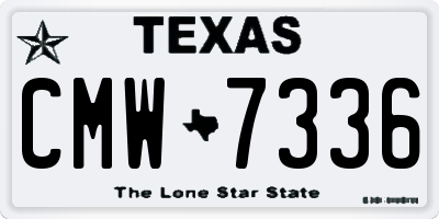 TX license plate CMW7336
