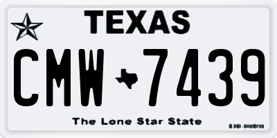 TX license plate CMW7439