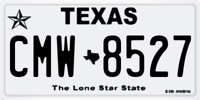 TX license plate CMW8527
