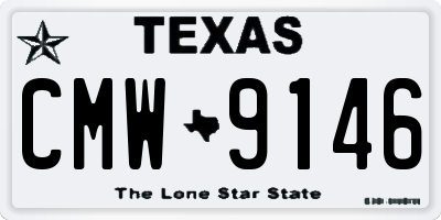 TX license plate CMW9146