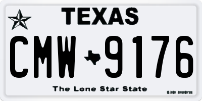 TX license plate CMW9176