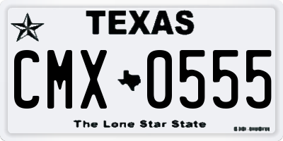 TX license plate CMX0555