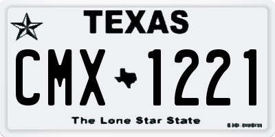TX license plate CMX1221