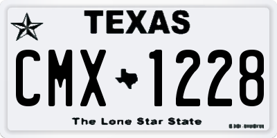 TX license plate CMX1228