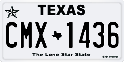 TX license plate CMX1436