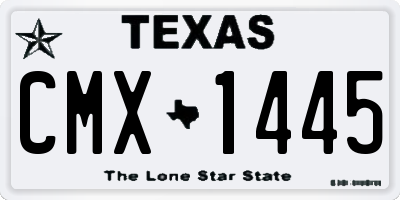 TX license plate CMX1445