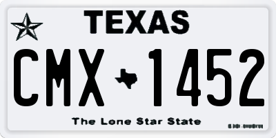 TX license plate CMX1452