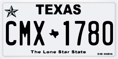 TX license plate CMX1780