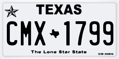 TX license plate CMX1799