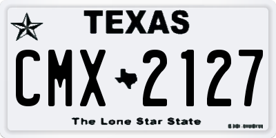TX license plate CMX2127