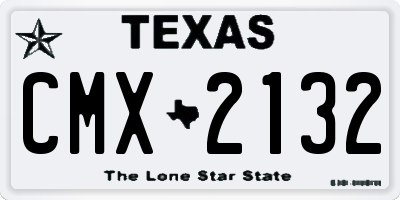TX license plate CMX2132