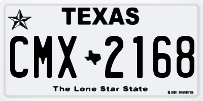 TX license plate CMX2168