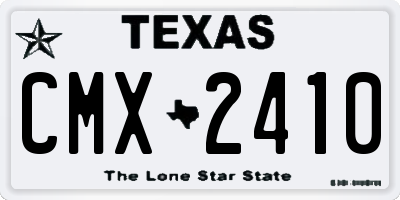 TX license plate CMX2410