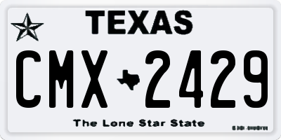 TX license plate CMX2429