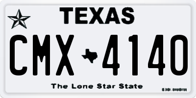 TX license plate CMX4140