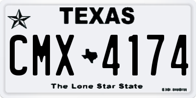 TX license plate CMX4174
