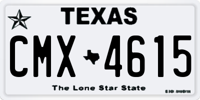 TX license plate CMX4615