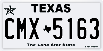 TX license plate CMX5163